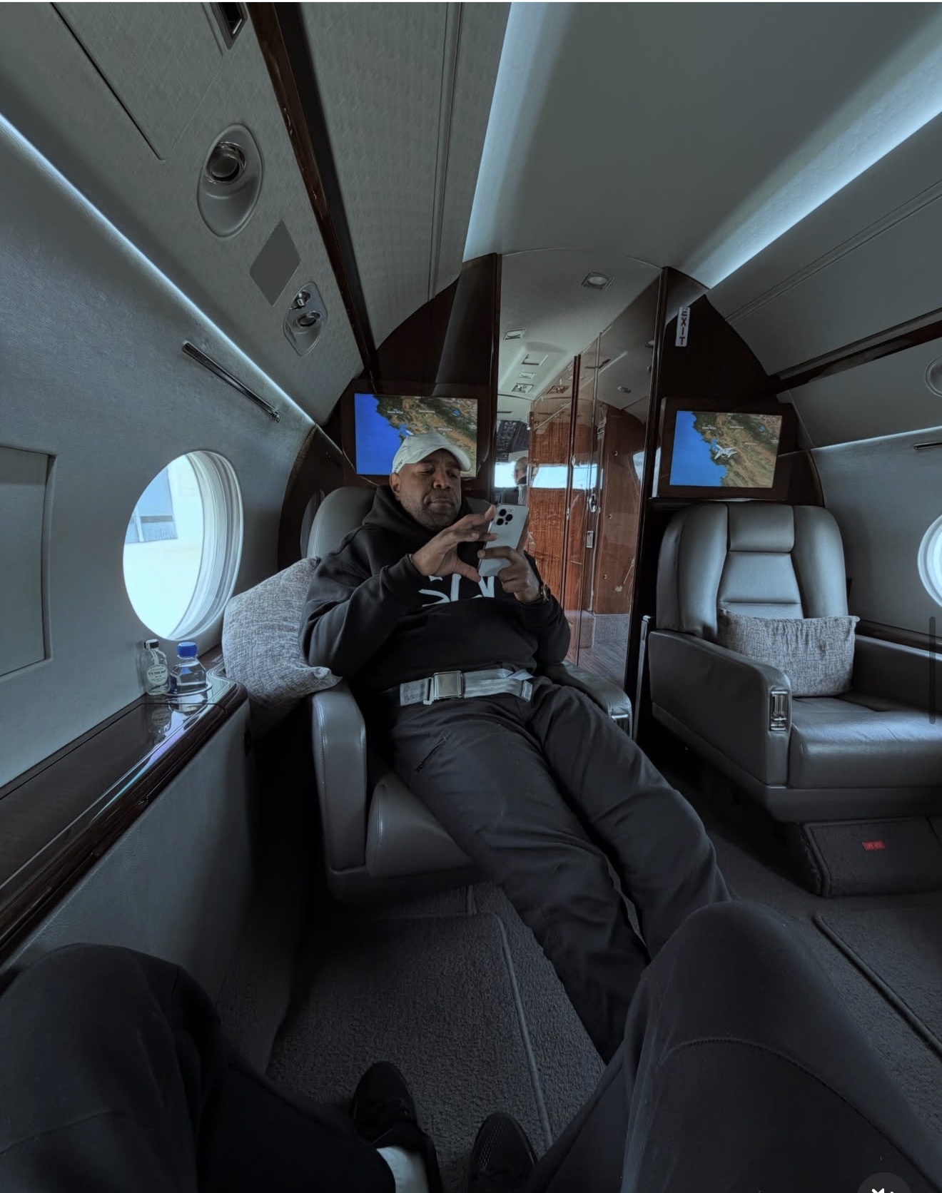Private jet interior
